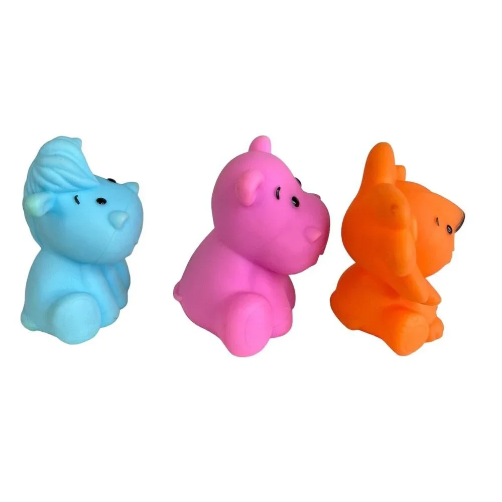 6 Infantino Animal Bath Squirt Toy Lion Bear Hippo‎ Tiger Monkey Donkey Lot